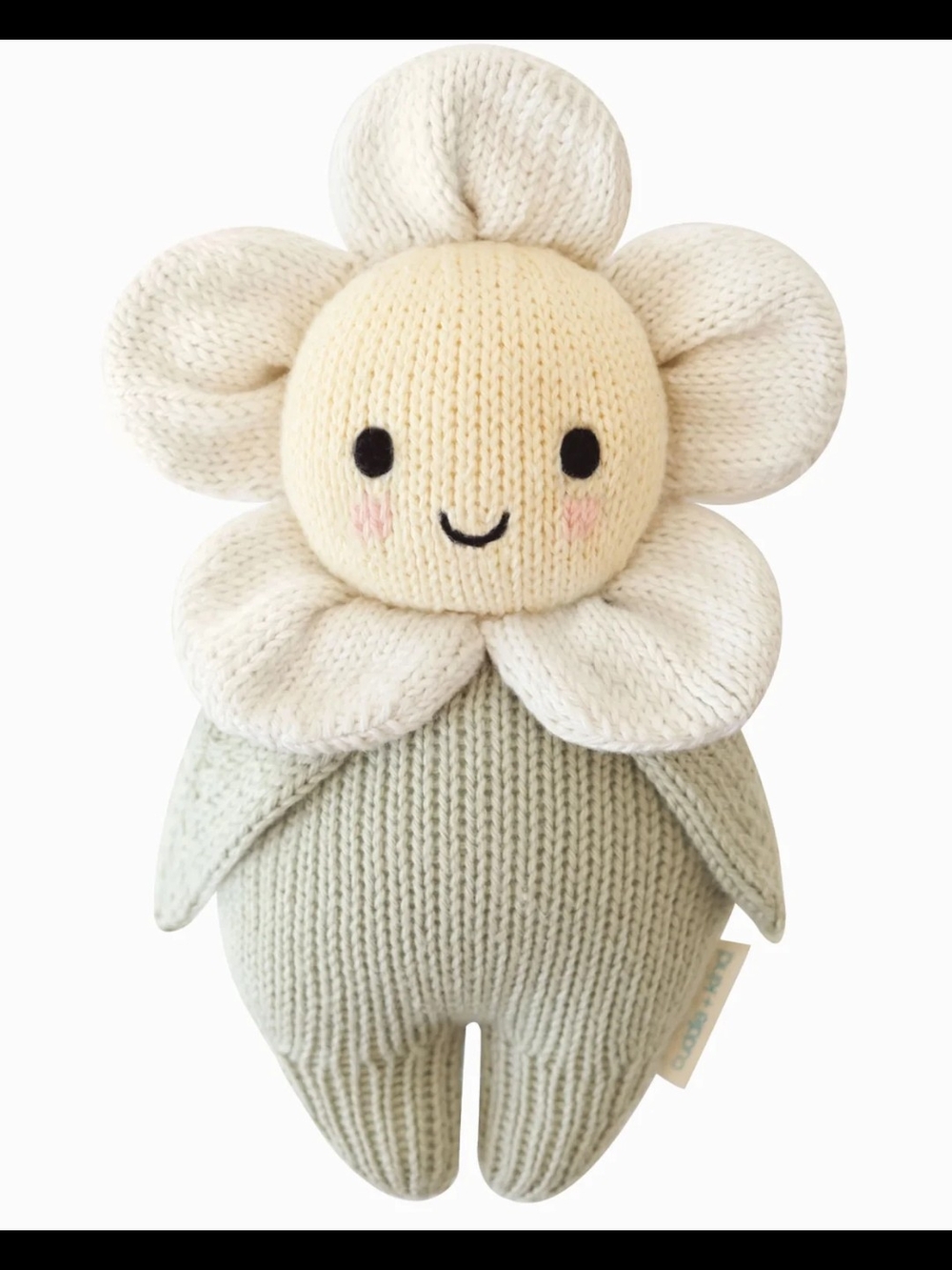 NWT Cuddle + Kind Baby Daisy Flower Plush (Ivory, 7")